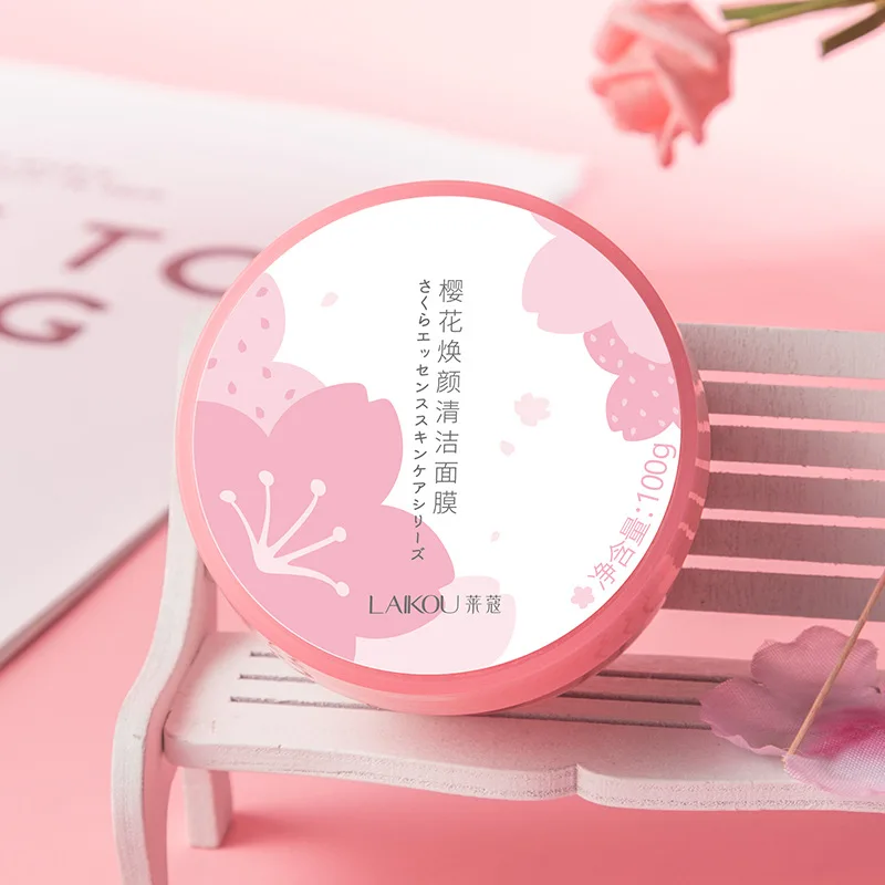 

Cherry Blossom Brightening Cleansing Mask Mud 100G Mild Moisturizing Oil Control and Water Supplement Shrink Pores