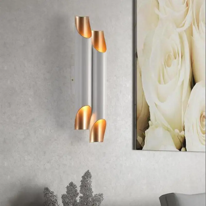 Современная наклонная алюминиевая настенная лампа комнатный светодиодный