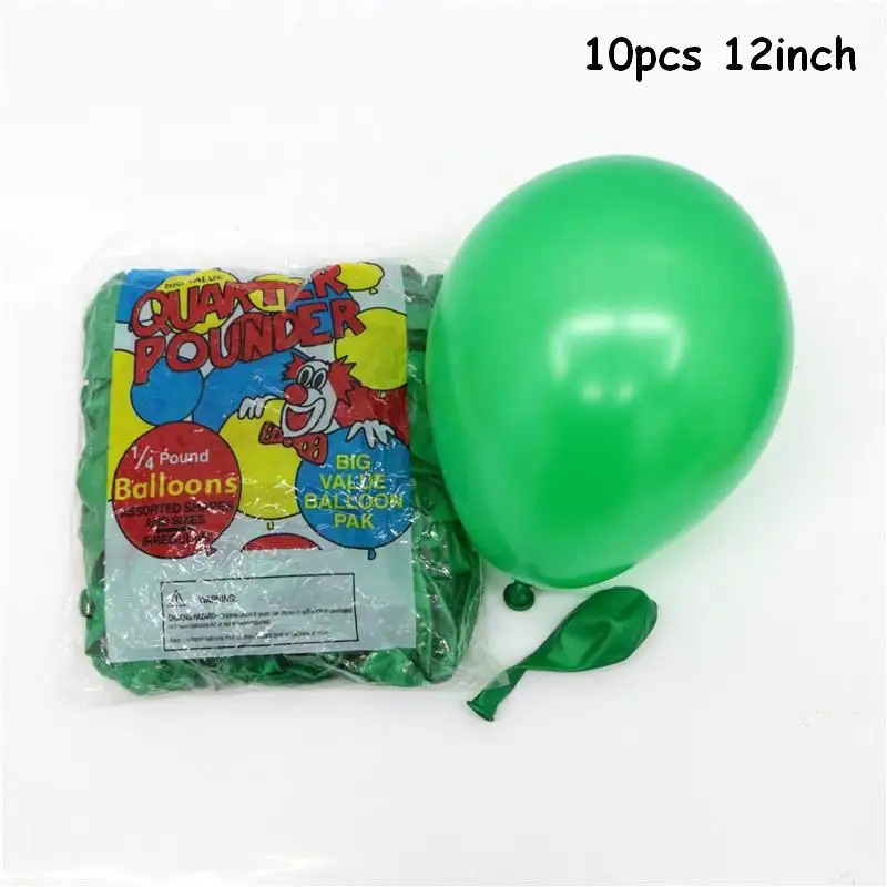 10pcs 12inch Вечерние шары в стиле сафари в джунглях, латексные шары в виде животных, воздушные гелиевые шары с цифрами, декор для детского дня рождения - Цвет: 10pcs 12inch