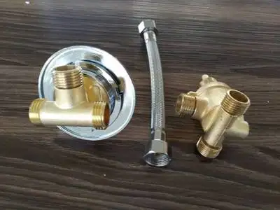 MTTUZK настенный 2/3/4/5 способов водоотводная Труба латунный душевой кран винт или интубации Сплит душевая кабина душевая комната смесительный клапан - Цвет: 2way  thread set