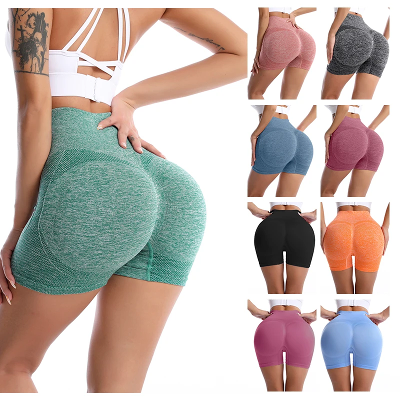 Женские спортивные шорты для йоги Booty Летние бесшовные короткие леггинсы с