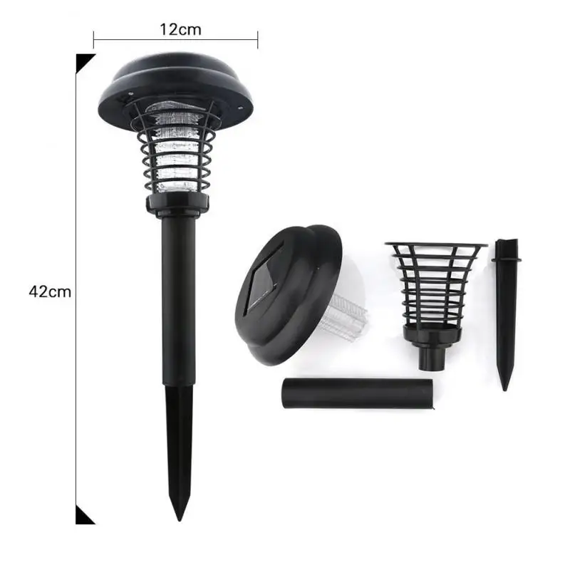 

Solar Powered UV Mosquito Killer Lamp Insect Zapper Bug Trap Repellents Outdoor Night Lights for Lawn Path 8-10 Years Lifespan