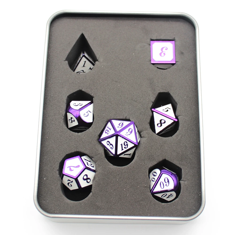 Металлическая коробка для игральных костей стандартного размера металлическая 7