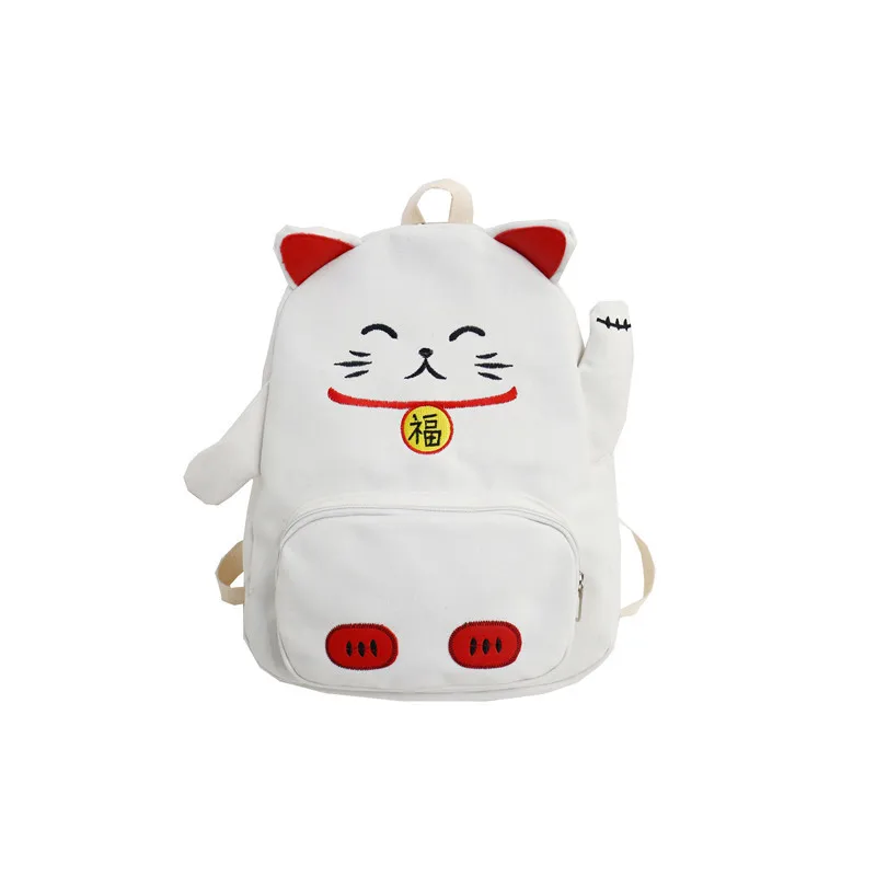 

Weysfor Cute Cat / Pig Canvas Backpack Cartoon Women Backpacks for Teenage Girls School Bag Fashion Black Pink Rucksack Mochilas
