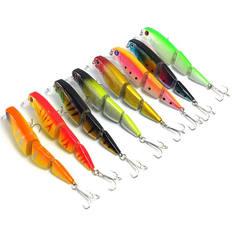 Newly Fishing Lure Wobblers 3-Segement Swimbait Artificial Bait for Color Random BN99 | Спорт и развлечения