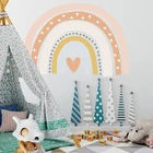 42*55 см наклейка на стену модная богемная розовая Радужная Наклейка на стену художественная наклейка богемные обои для девочек детская спальня домашний декор