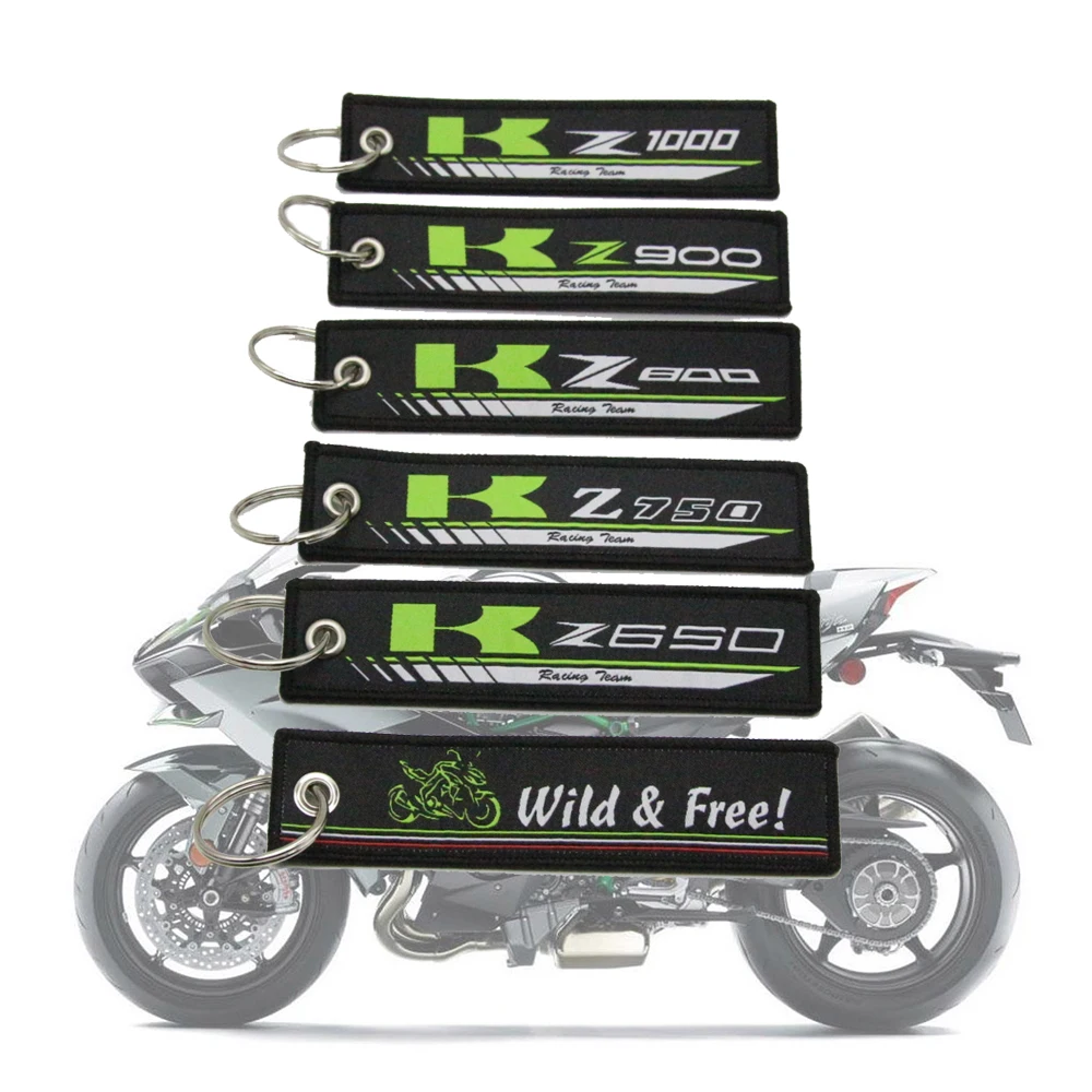 Брелок для ключей с вышивкой в виде мотоцикла коллекция брелоков Kawasaki z650 z750 z800 z900