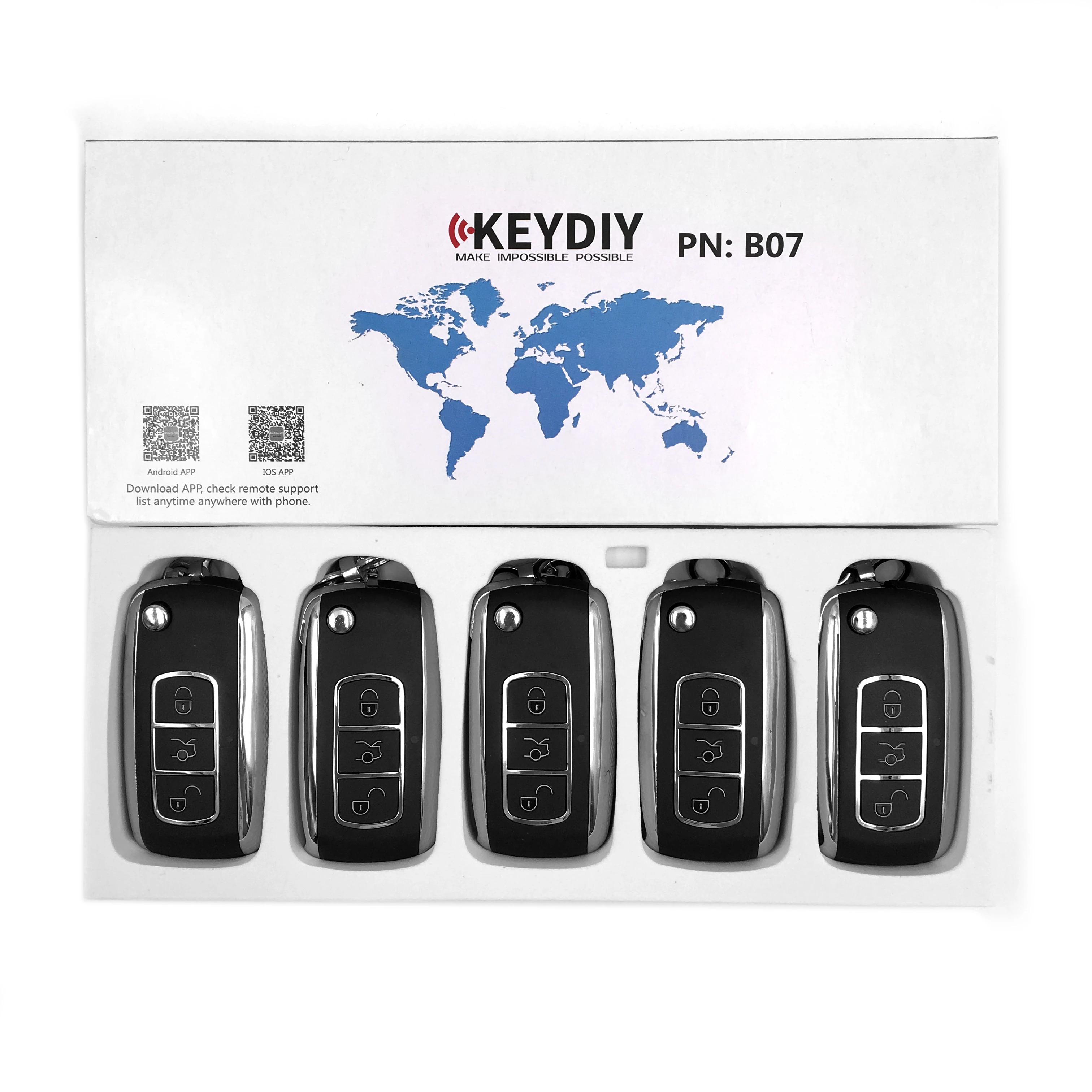 5 шт./лот пульт дистанционного управления серии KEYDIY KD B07 B для KD900/KD MINI/программатор