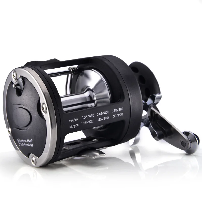 Trolling Reel Fishing TSSD 3000L-4000L Black Right Hand Casting Sea Saltwater Baitcasting Coil | Спорт и развлечения
