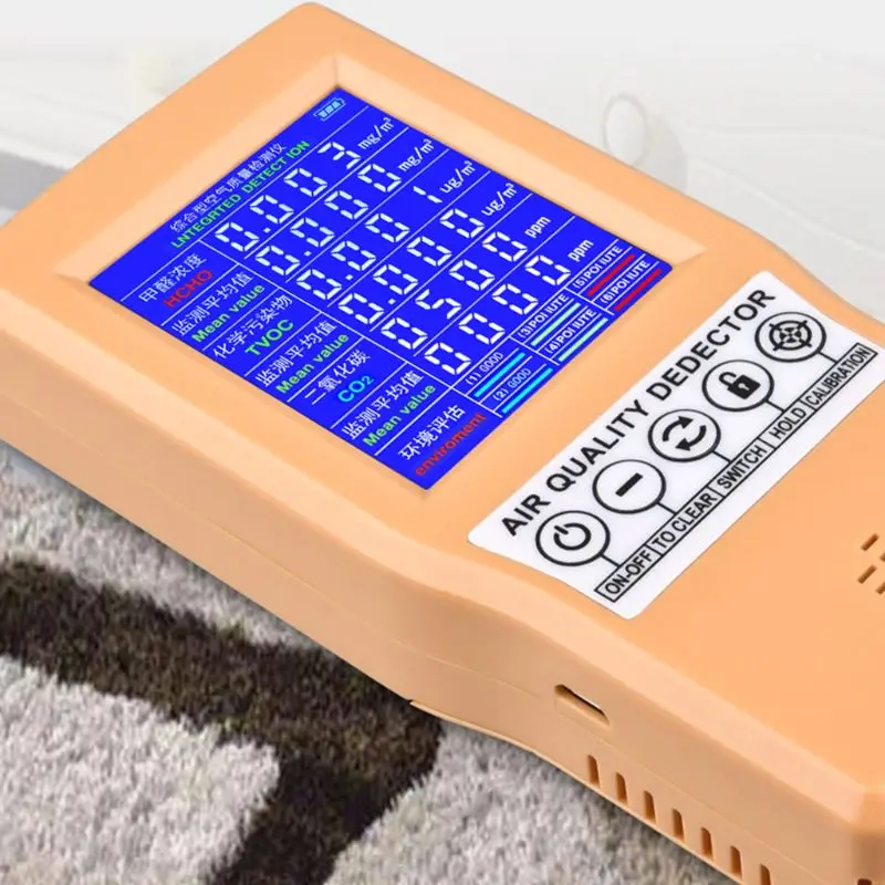 

Air Quality Detector Formaldehyde TVOC HCHO CO2 Monitor Gas Analyzer Handheld 964E