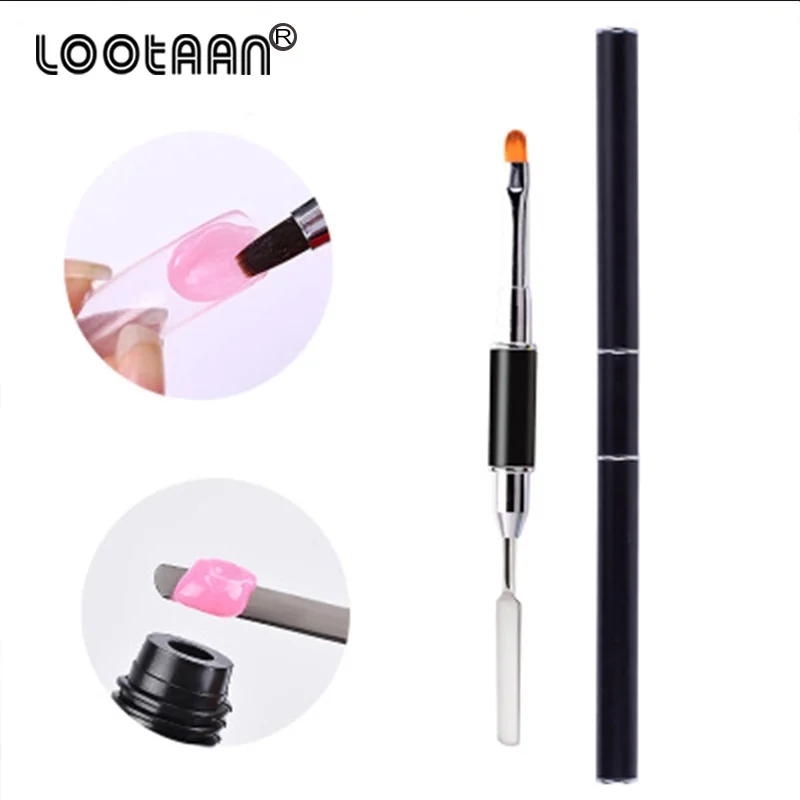 Двухсторонняя кисть Lootaan для дизайна ногтей акриловый УФ-гель наращивания