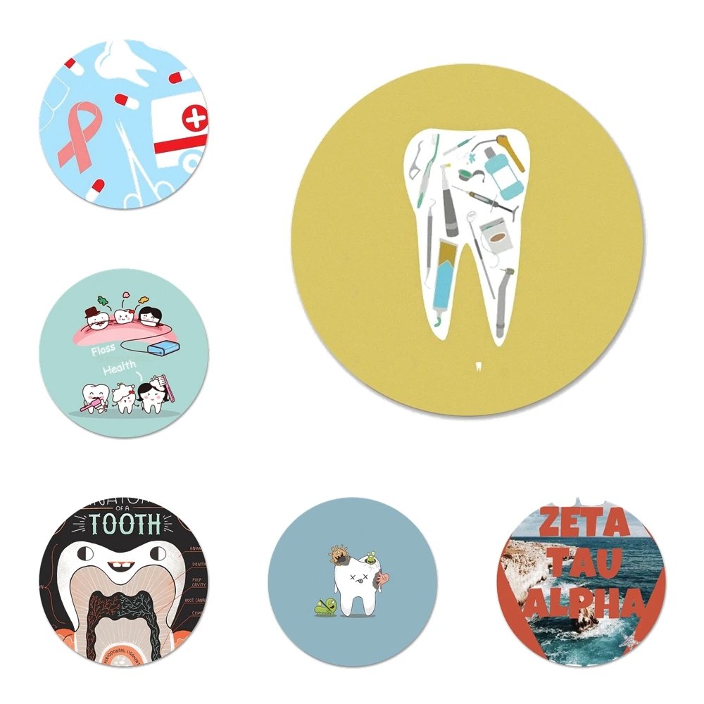 Значки с врачом дантистом стетоскопом зубами инъекциями значки металлические