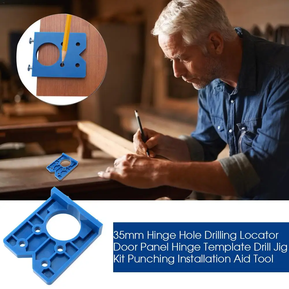 35 мм Шарнир отверстие сверлильный локатор двери петли панели шаблон дрель Джиг