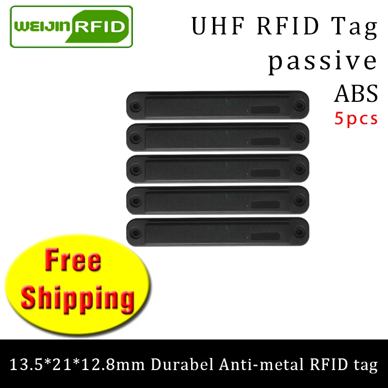 UHF RFID Метка 915 МГц 868 EPC H3 135*21*12 8 мм 5 шт. Бесплатная доставка Прочный ABS хранения