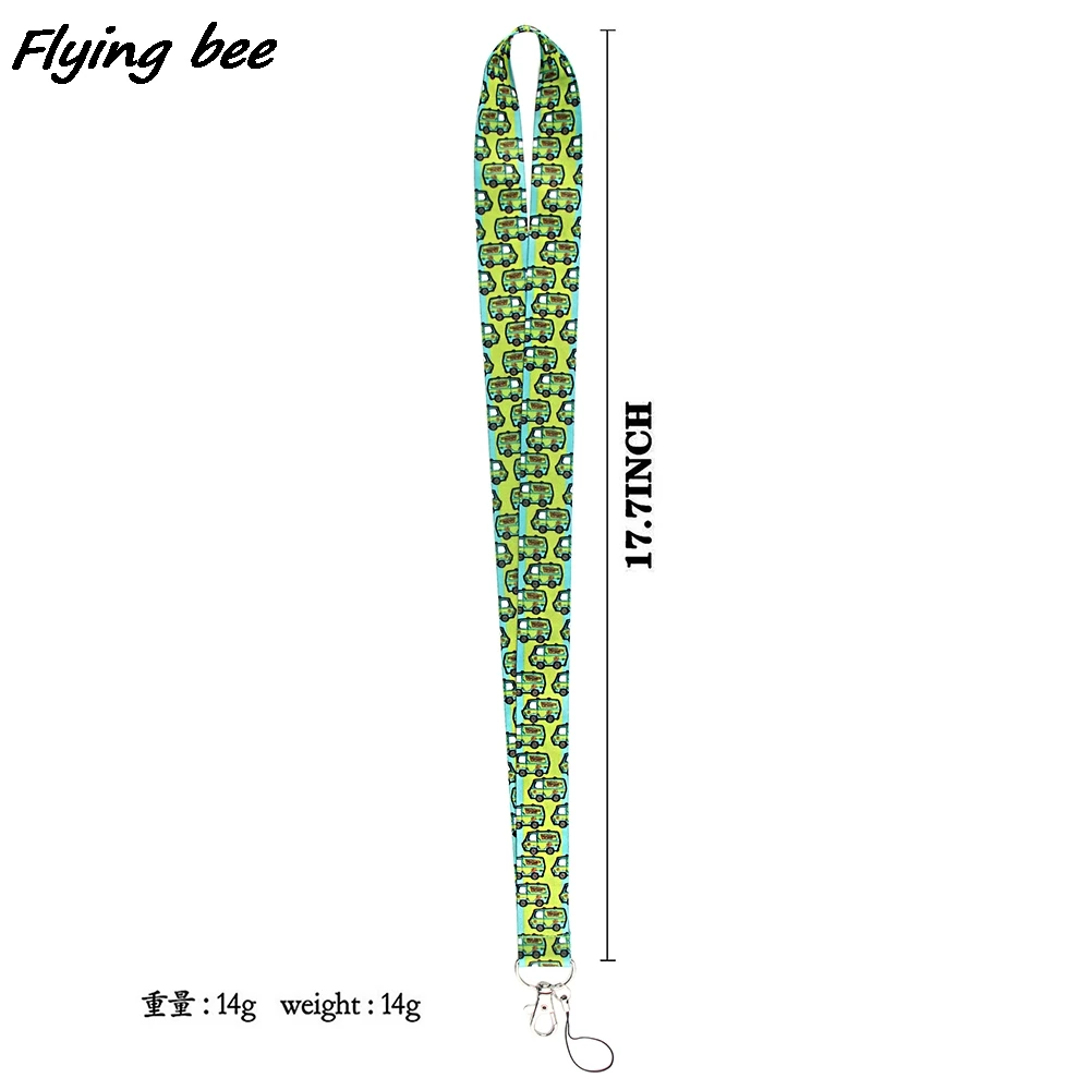 Flyingbee X1967 Пёс из мультфильма зеленого автобуса ремешок держатель для карт