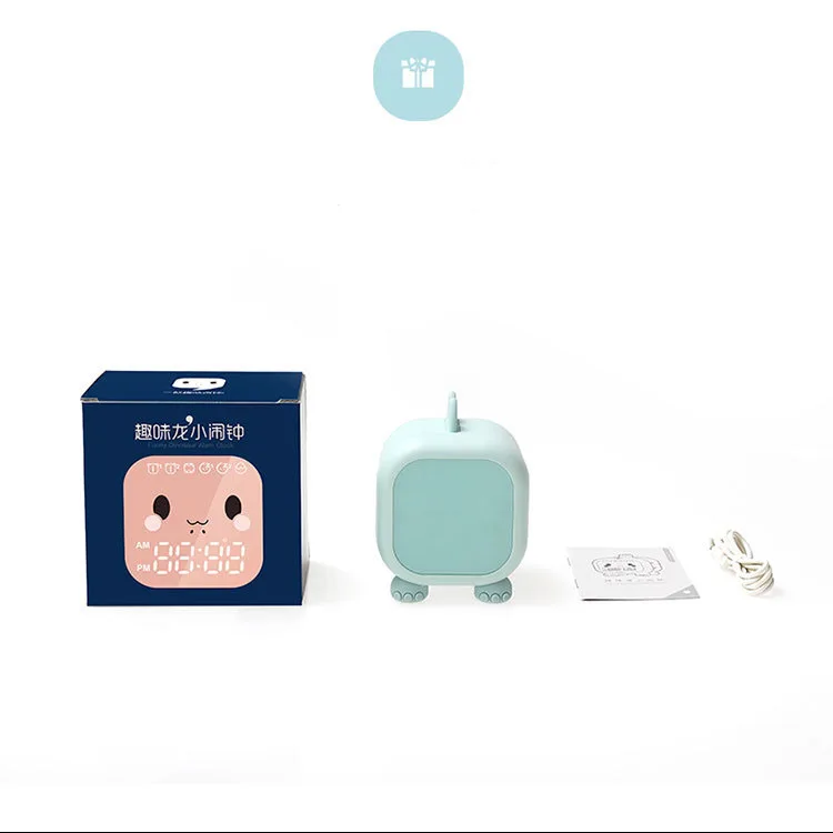 Xiaomi Led Cartoon Alarm Clock Voice Control Timed Night Light Kids Sleep Training Desktop With Temperature Display | Бытовая техника