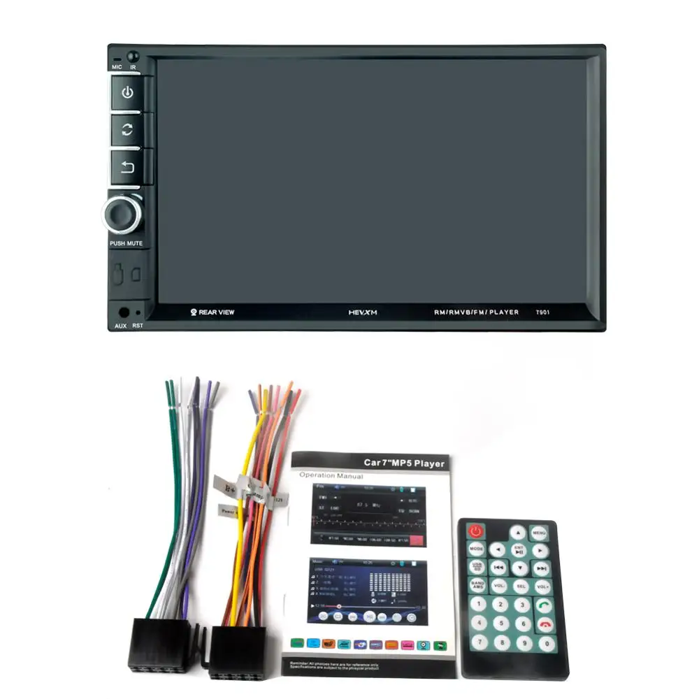 

Double 2 Din Car Video Player 7 inch Touch Screen Multimedia player MP5 USB FM Bluetooth Support Rear View Camera
