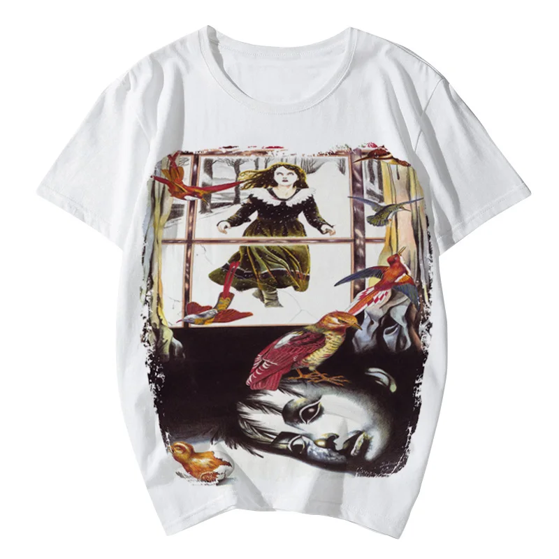 

Ужасная Футболка с принтом манги, японская Классическая винтажная Футболка с принтом Аниме Манга, страшная фантазия, новинка, короткая футболка