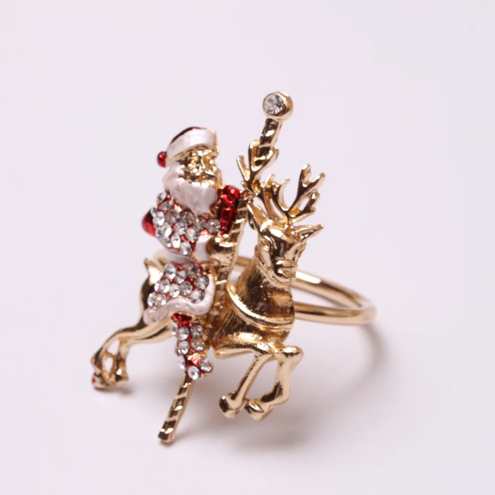 Кольцо для свадебных салфеток Золотая пряжка держатель салфетки кольца