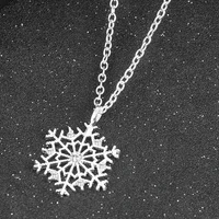 2022 new fashion lady crystal snowflake zircon flower christmas necklaces pendants jewelry for women sweater necklace