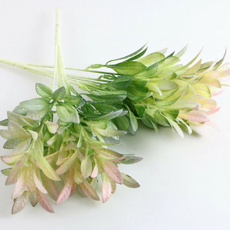 Искусственные оливковые ветви зеленые листья растения водная трава