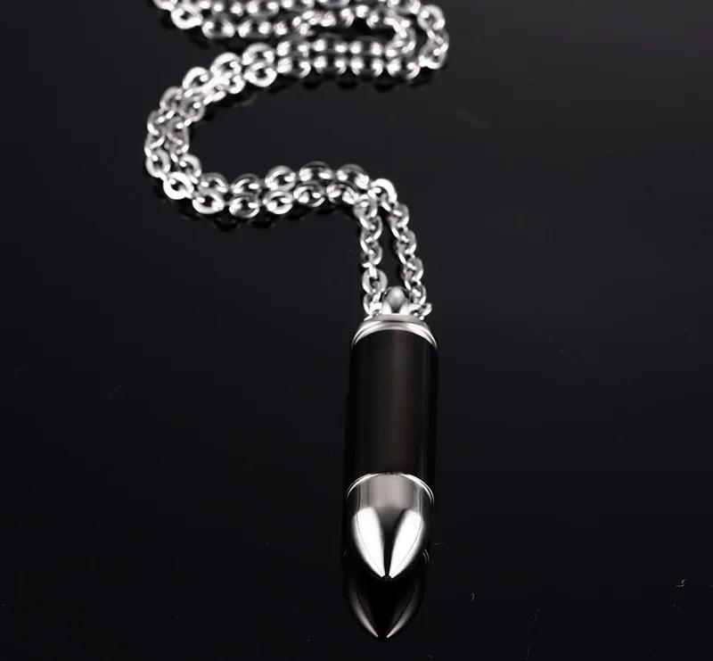 

FNL stainless steel LCC4 necklace hot sell popular single women 34mm Bullet color Bullet USA style lover gift women jewelry