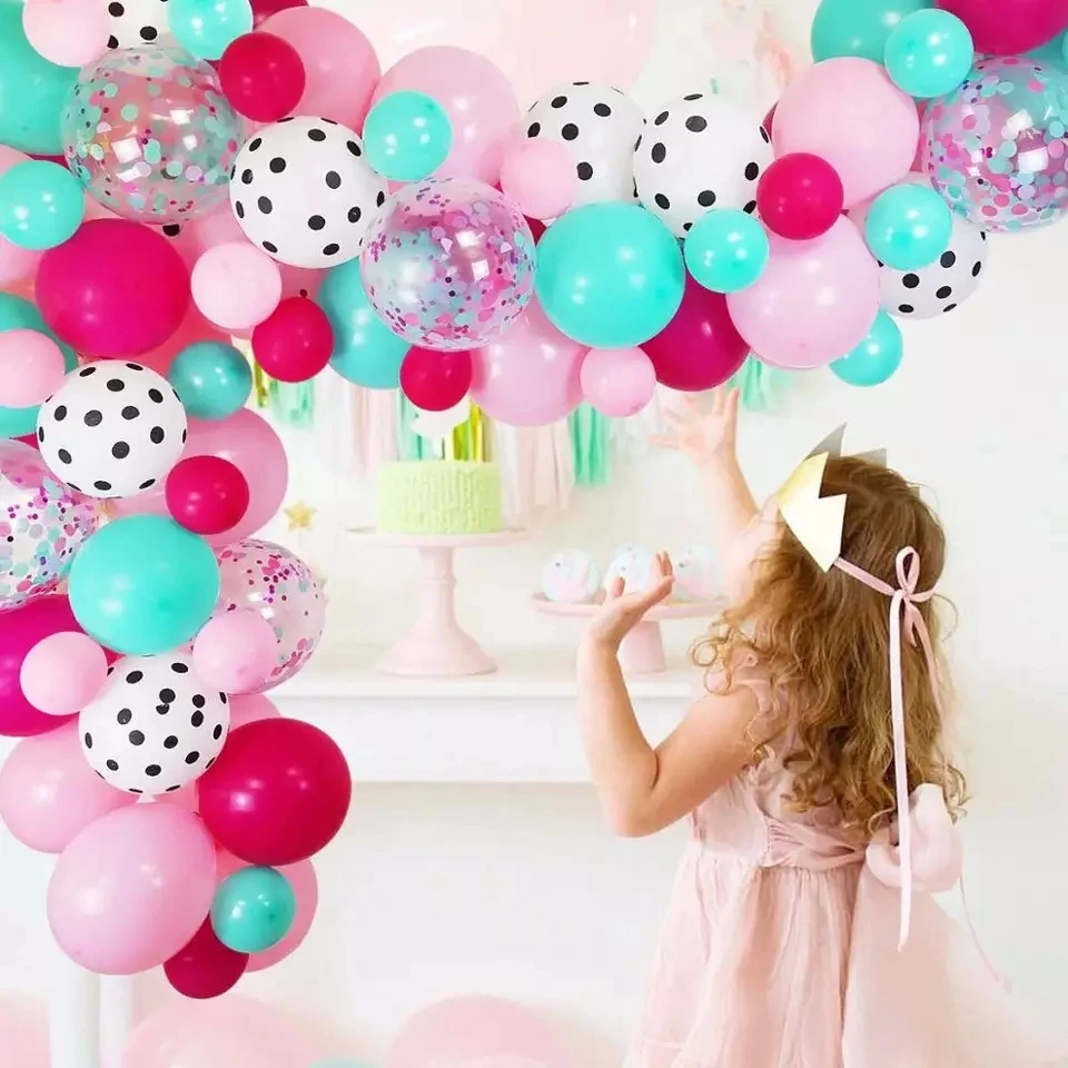 128 шт. детский праздничный фон в горошек | Дом и сад