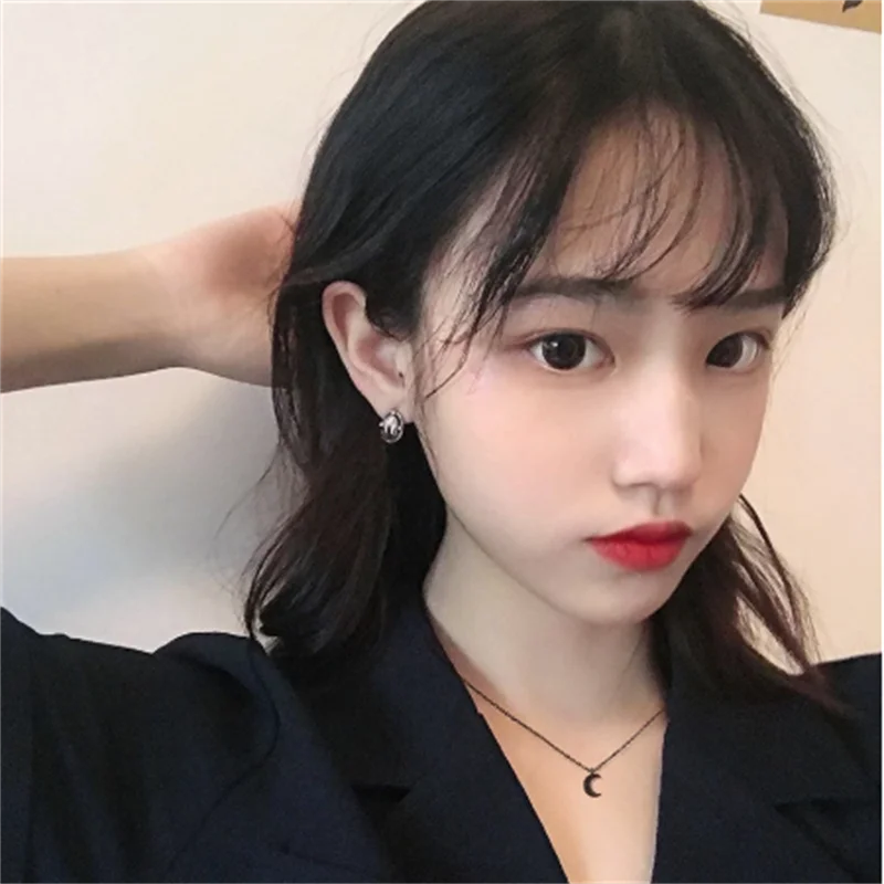 

2020 New Zircon Balck Moon Necklace Women Simple Gothic Style Choker Necklaces Fashion Jewelry femme Wholesale
