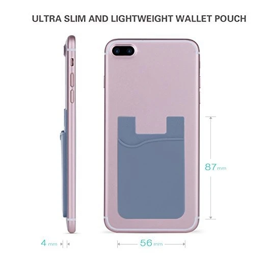 portable women men phone card holder wallet bus card business credit id card holder case pocket on 3m adhesive fashion sticker free global shipping