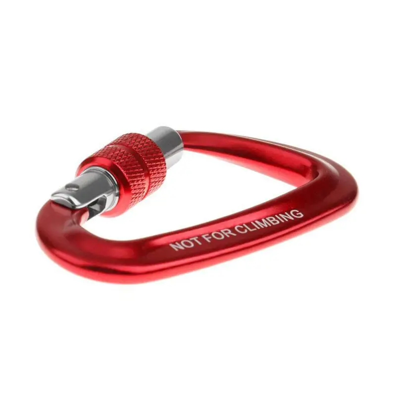 12KN винтовой карабин из алюминиевого сплава d-образный крюк петля замок для