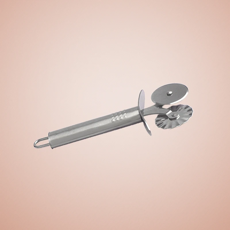 Bakest Double-head Stainless Steel Dough Pie Pizza Roller Cutter Pastry and Pasta Cookie Chopper | Tools