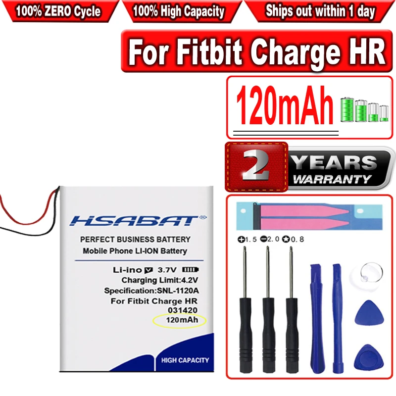 HSABAT 120 мАч CPP-591 батарея для Fitbit Charge HR LSSP031420AB