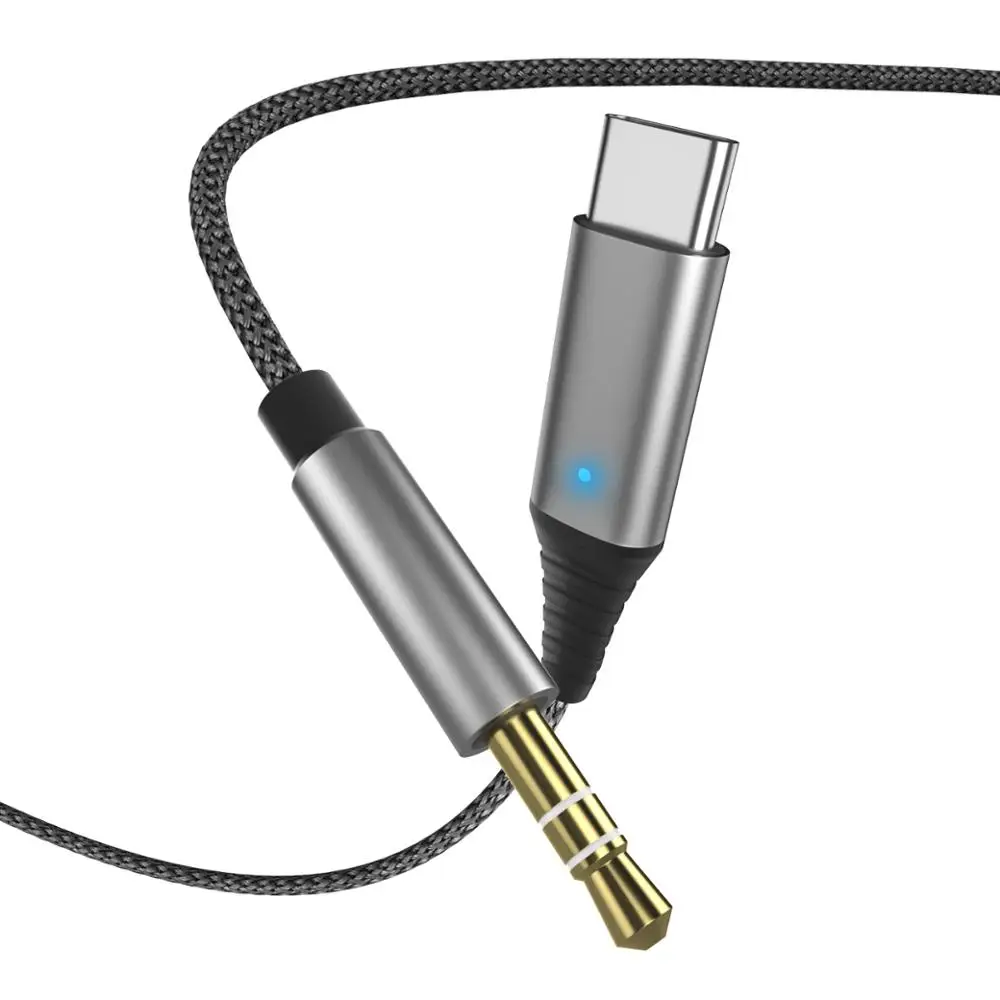USB C к 3 5 мм Aux кабелю адаптер для наушников типа совместим с Note10/Mate40/Mi10-Support