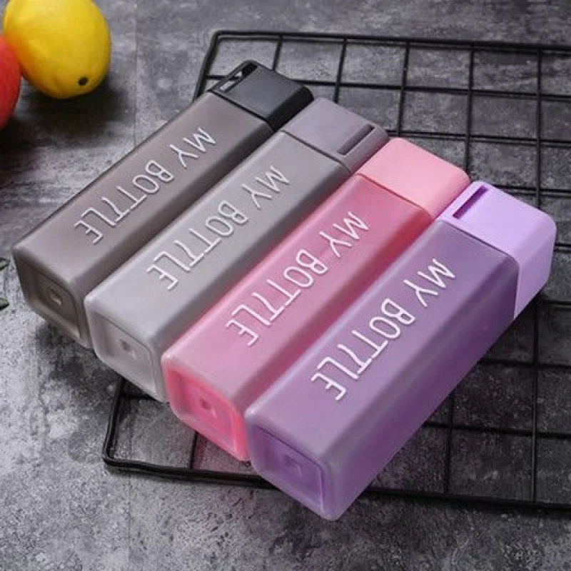 Простая Корейская чашка пластиковая прозрачная розовая портативная креативная