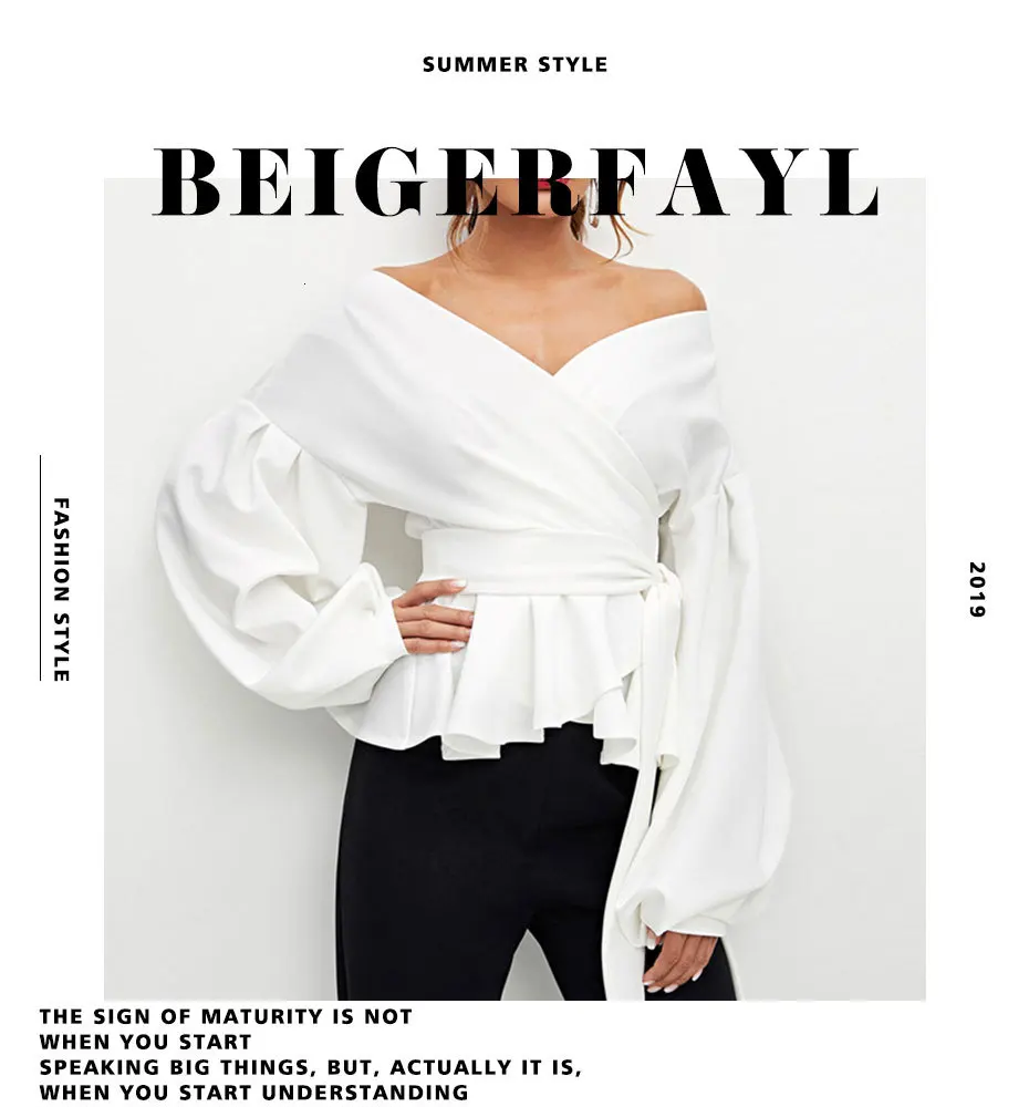 Beigerfayl новые европейские и американские женские рубашки, сексуальные рубашки с открытыми плечами и рукавами-фонариками, топы с узлом-бабочкой, закрытая Талия, рубашки 8911