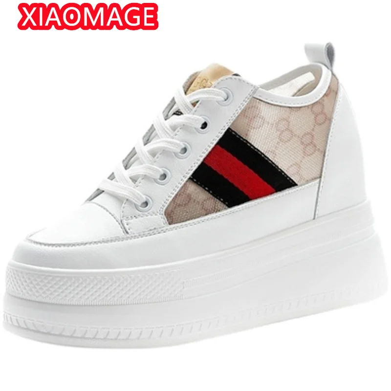 

2021 spring new wide casual fashion all-match thick-soled thin section increased white women's shoes