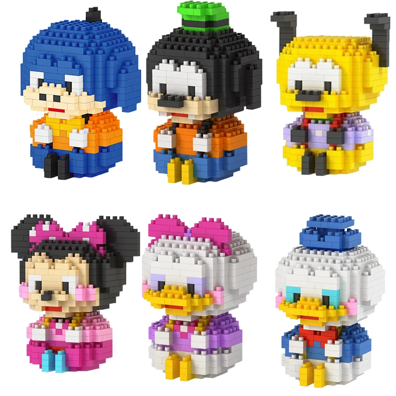 

Disney Stella Rabbit Duffy bear diy Star Dailu Donald Duck doll small particle building blocks assembled kids gift