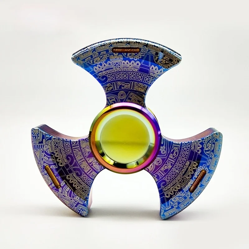 

Out of Print Fidget Spinner Antistress Hand Spinner Metal EDC Maya Mirror Pure Steel Rotation Time 5 Minute Handspinner Toy