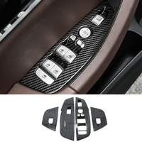 abs carbon fiber for bmw x3 g01 2018 2019 car door window glass lift control switch cover trim car styling accessories 4pcs