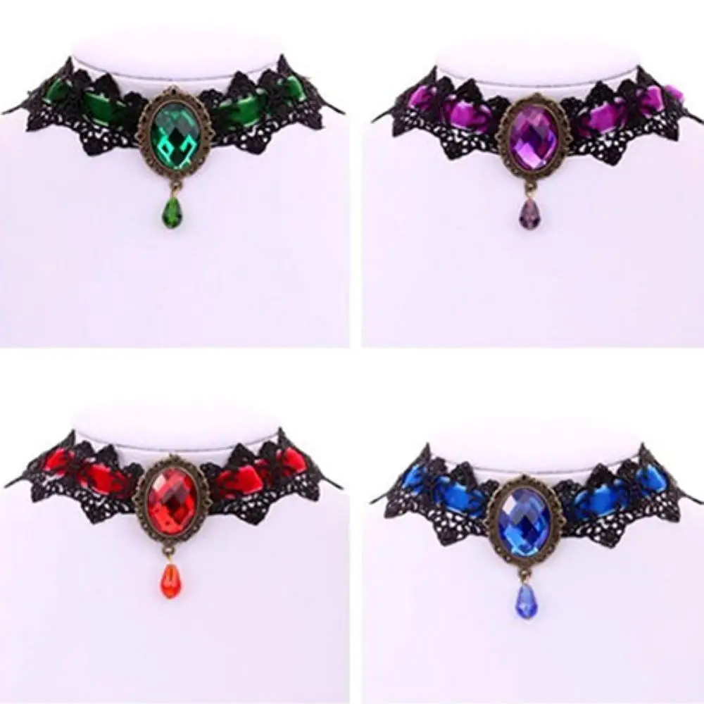 Женское винтажное ожерелье чокер с кружевом в готическом стиле|necklace jewelry|choker