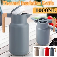 household kettle 1l hot water insulated pot with handle glass liner vacuum flask for office coffee travel thermal warmer bottles