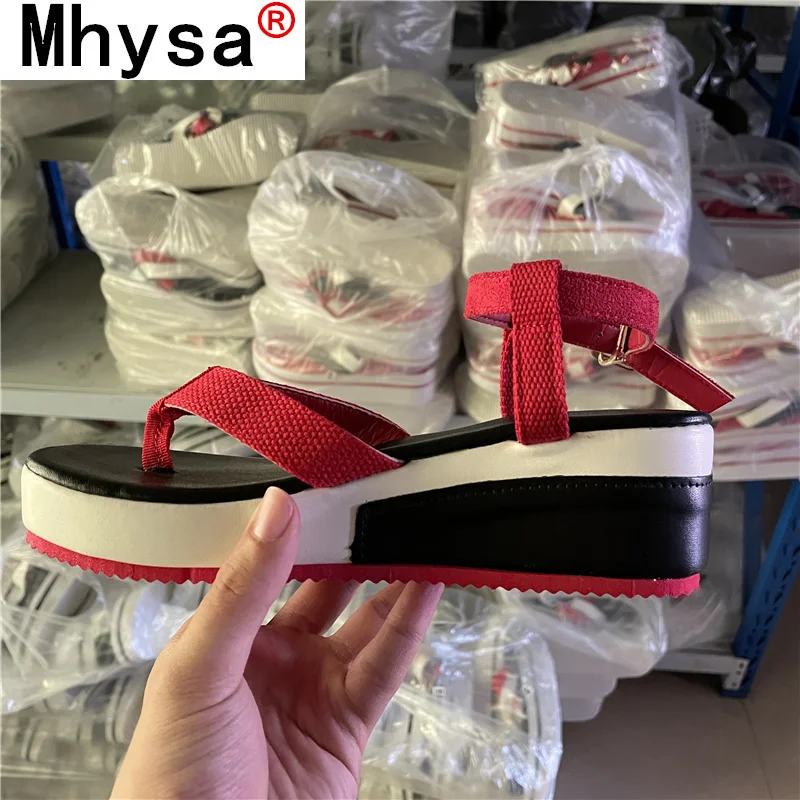 

Women's Shoes Fashion Casual Solid Color PU Simple Belt Single Buckle Platform Comfortable Summer Outdoor Beach Women Sandals