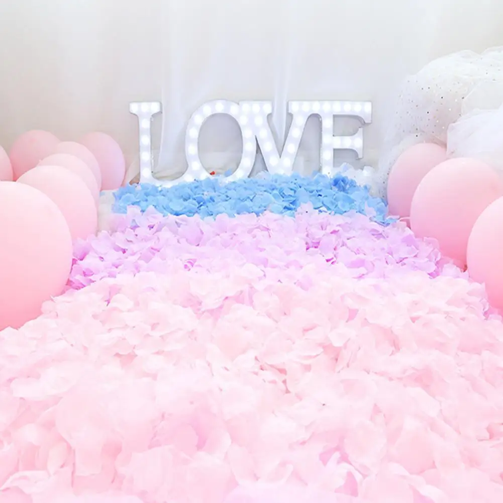 

1200Pcs/12 Bag Fashion Portable Realistic Artificial Flower Petal Durable Artificial Rose Petal Nice-looking for Event