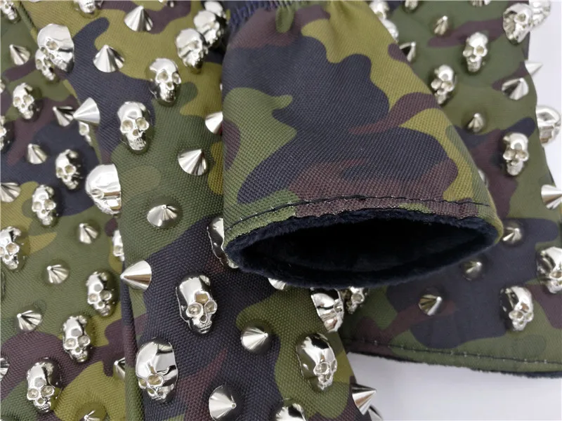 Чехлы для гольфа [с серебряным черепом и заклепками] камуфляжные зеленые чехлы