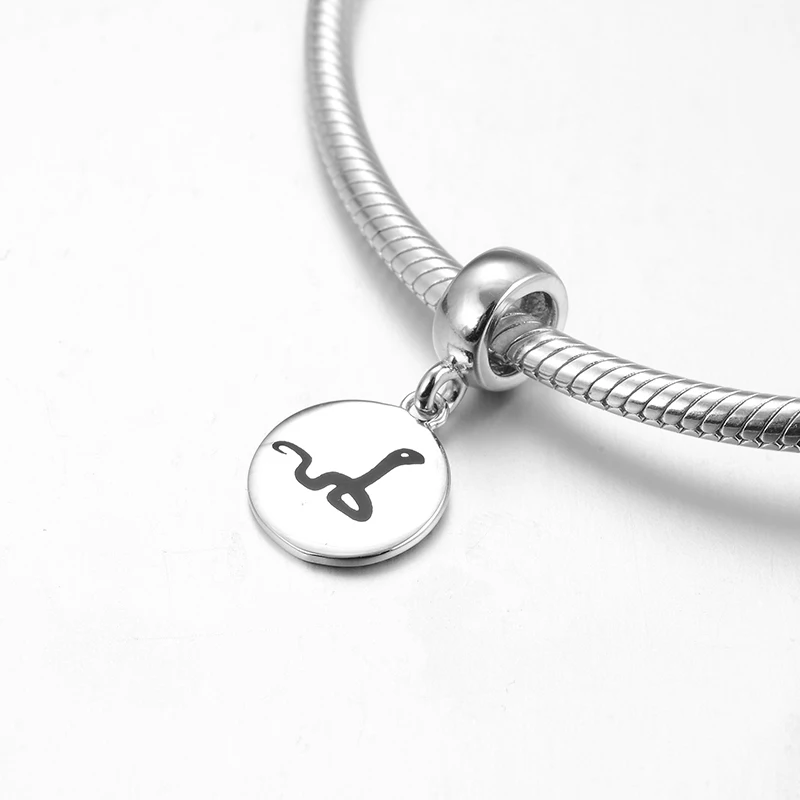 New Original 925 Silver Chinese 12 Zodiac Snake Pendant Charm Bead Fit LYNACCS Charms Bracelet Necklace DIY Women Jewelry | Украшения и