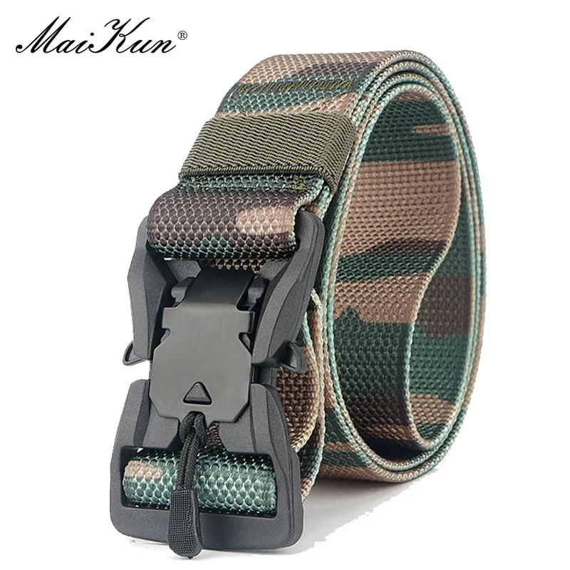 camouflage2 Maikun нейлоновые пояса для мужчин, ремень с металлической пряжкой, открытый охотничий ремень, военный инвентарь, боевой тактический Мужской ремень - Цвет: camouflage2