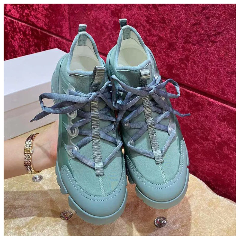 

2021 Spring And Autumn Women's Sneakers Thick-soled European And American Street Fashion Mountaineering Casual Shoes Women