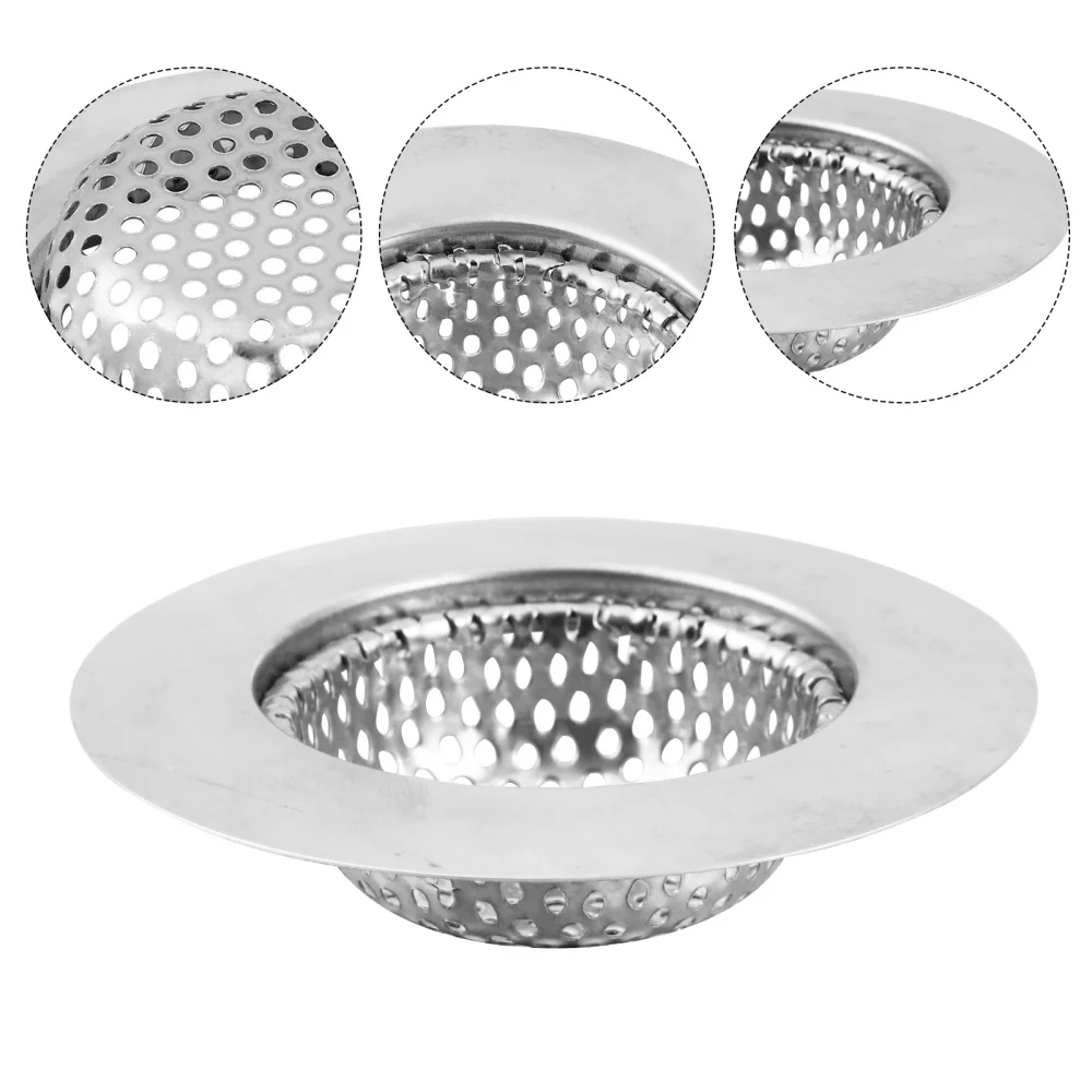 

2pcs Durable Anti-rust Anti-blocking Strainers Floor Drain Drain Covers Drain Filters Hair Catcher for Bathroom