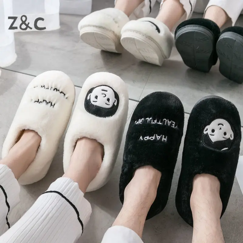 

Тапки хлопковые для женщин и пар, милые зимние мешки для дома на толстой подошве, хлопковая обувь, модная зимняя обувь для мужчин, 2022