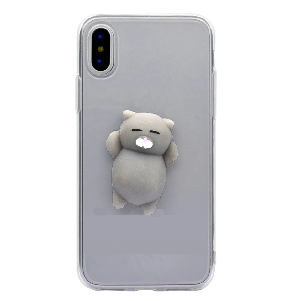 case with soft doll Силиконовый чехол-накладка из мягкого ТПУ Тонкий чехол Прозрачный чехол для мобильного телефона для samsung Galaxy A3 A5 J3 J5 J7 A6 A7 A8 A9 J4 J6 плюс - Цвет: case with soft doll